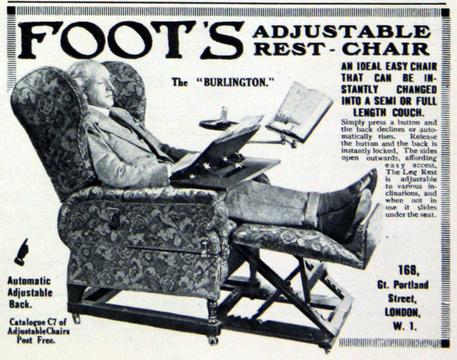 Most Original J Foot Burlington Patent Adjustable Chair !